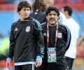 Messi fails to match Maradona success in Argentina shirt