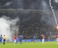 Euro 2016 qualifiers: Croatia draw with Italy amid flares, crowd trouble