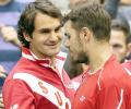 Ahead of Davis Cup final, Federer-Wawrinka play down London row