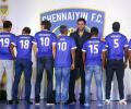 Abhishek Bachchan unveils Chennaiyin FC jersey