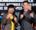 Boxer Pacquiao roughs up sparring partners before Algieri bout