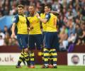 EPL: Ozil helps Arsenal trounce Villa, Liverpool stumble