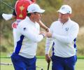 Ryder Cup: McGinley hails great show as Europe surge 10-6 clear