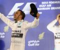 Hamilton wins again under Bahrain floodlights