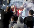 Belgrade Burning: Injuries and arrests after violent derby