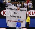 Refugee protest at Australian Open final