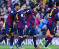 La Liga: Messi hits record treble, holders Atletico lose at Celta