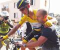 Tour de France: Froome takes lead; Martin crashes out