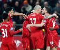 EPL PHOTOS: Henderson's freak goal helps Liverpool