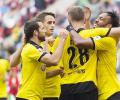 Bundesliga: Aubameyang scores twice to help Dortmund leapfrog Bayern