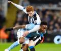 Relegation-threatened Newcastle check Manchester City surge