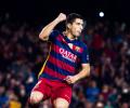 La Liga: Suarez makes history as Barca thrash Gijon