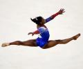 Biles wins record-equalling fourth gold with floor victory