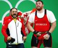 Georgian lifts gold as Iran cry foul