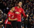 PHOTOS: Ibrahimovic double lifts United to victory