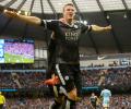 EPL PHOTOS: Leicester City take giant step towards title; Spurs up to second