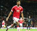 Europa League PIX: United flirts with calamity before remarkable win