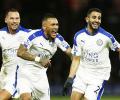 EPL PHOTOS: Mahrez sends Leicester clear, Spurs held by Arsenal