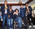 PHOTOS: Tendulkar felicitates Indian Paralympics medal winners