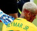 Neymar left bloodied in Brazil's thumping win; Argentina held