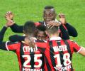 Nice go atop Ligue 1 with 2-0 win against Lyon