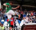 Chilean footballer does a Cantona, kicks spectator after match