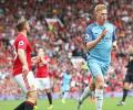 Manchester derby: First blood to Guardiola as De Bruyne inspires City