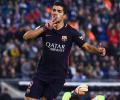 La Liga: Suarez double keeps Barca top, Marcelo rescues Real