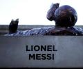 PHOTOS: Messi's statue hacked down again