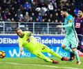 La Liga: Messi, Suarez help Barcelona to down Eibar, Sevilla stage fightback