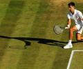 Djokovic in action on day of women's quarter-final