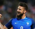 Football Briefs: Giroud treble boosts France in friendly win