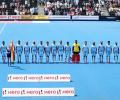 HWL Semi-final: India hockey team wear black arm bands