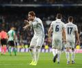 La Liga: Ramos heads Real Madrid to top after Barca's shock loss