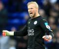 Like father like son, Schmeichel saves day for Leicester