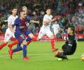 Alcacer steals limelight from Messi as Barca sink Sevilla