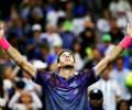 US Open PIX: Ailing Del Potro survives, Federer eases through