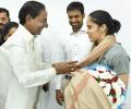 PHOTOS: Telangana CM felicitates CWG medal winners Nehwal, Sindhu