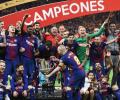 Barcelona thrash Sevilla to win King's Cup again