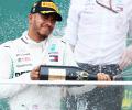 Lucky Hamilton wins chaotic Azerbaijan Grand Prix