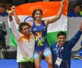 PHOTOS: Wrestler Vinesh bags historic GOLD at Asian Games