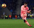 La Liga: Messi shines as Barca thrash Espanyol in derby