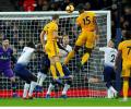 EPL PIX: Wolves raid Wembley to hurt Spurs' title hopes