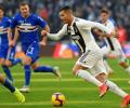 Ronaldo brace gives Juve contentious win over unlucky Samp