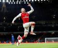 EPL PICS: Ramsey 'tricks' as Arsenal thrash Everton