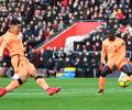 EPL PHOTOS: Liverpool down Saints 2-0; Newcastle shock Manchester United