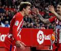 Football Briefs: Griezmann treble keeps Atletico on Barca's heels