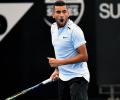 PHOTOS: Siniakova tames Sharapova; Kyrgios sets up Dimitrov clash