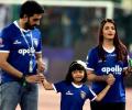 PHOTOS: Aishwarya, Aaradhya cheer for Abhishek's football team