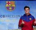 First Look: Barcelona present new signing Coutinho